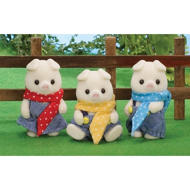 sylvanian families pig triplets